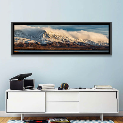 Reykjavik Golden Hour Mountains Wall Art