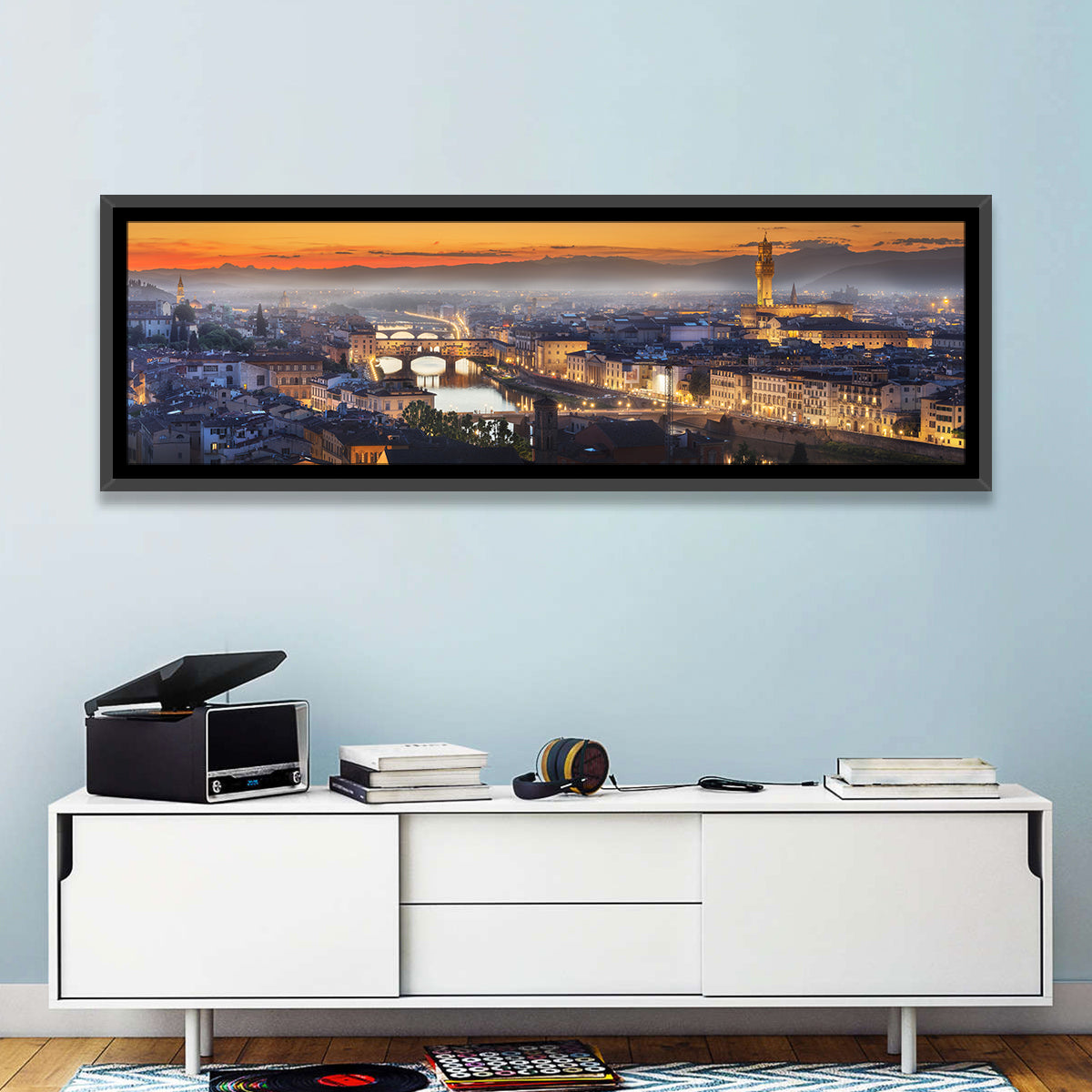 Florence Sunset Over the Arno Wall Art
