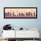 Silhouetted City Skyline Wall Art
