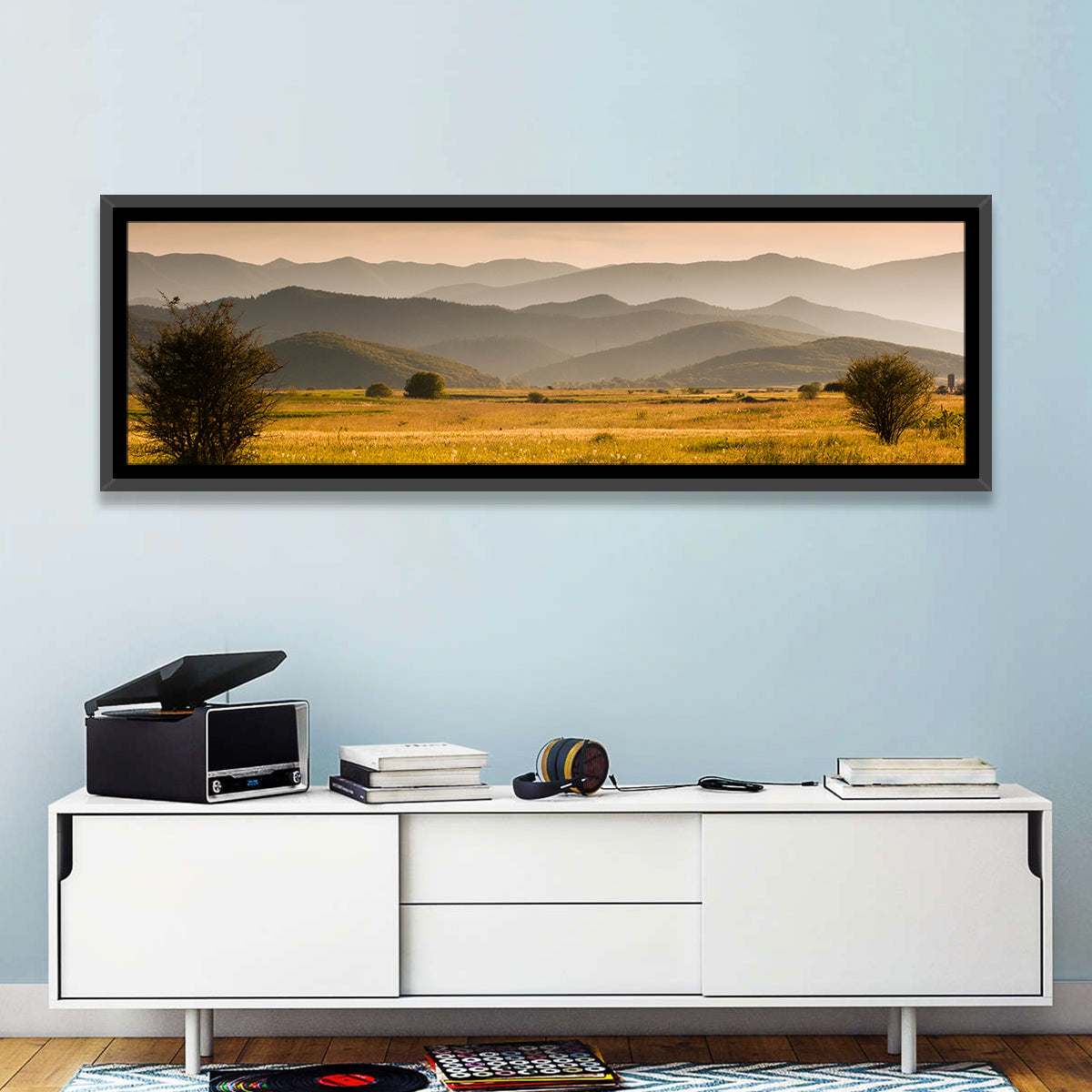 Golden Hour Countryside Hills Wall Art