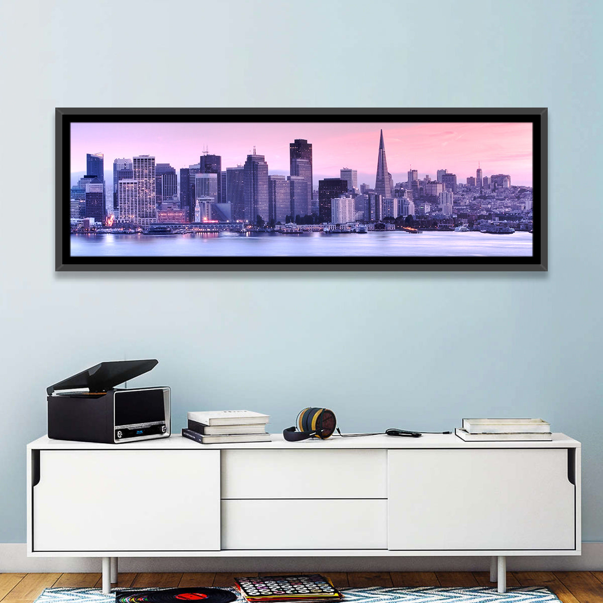 San Francisco Skyline at Lavender Dusk Wall Art