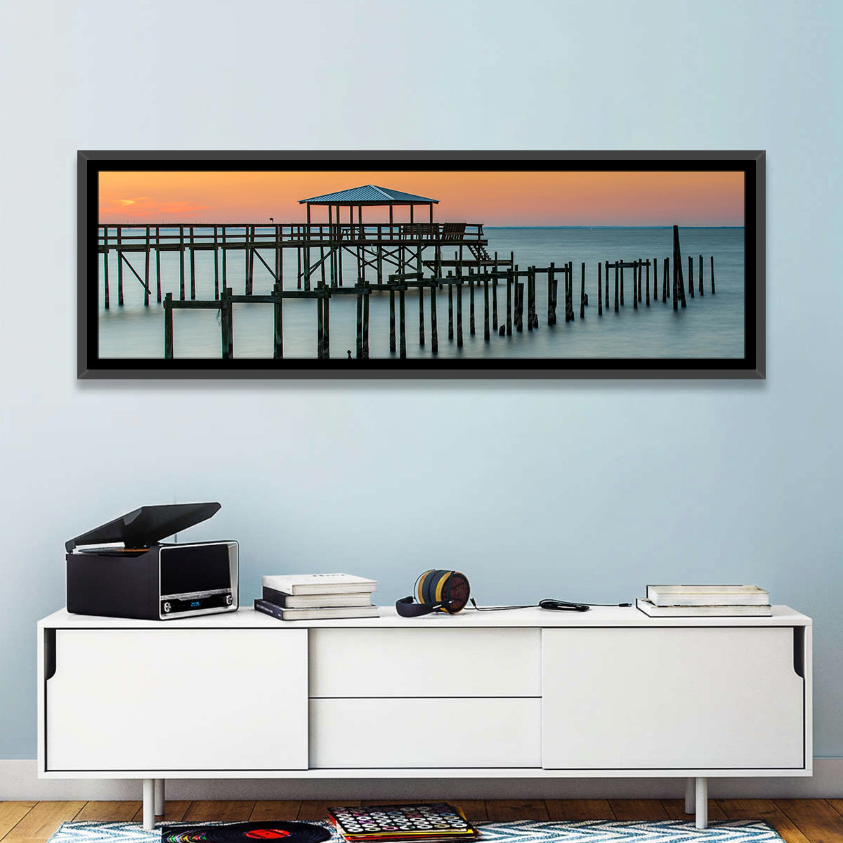 Fairhope Pier at Sunset Wall Art