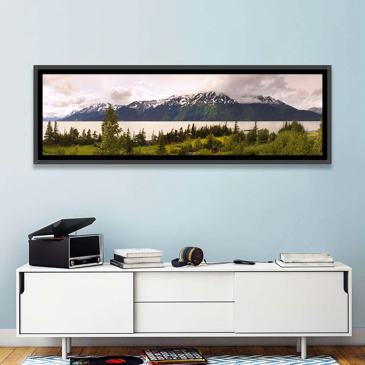 Alaska Mountain Lake View Wall Art