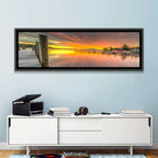 Meredith Bay Pier at Sunrise Wall Art
