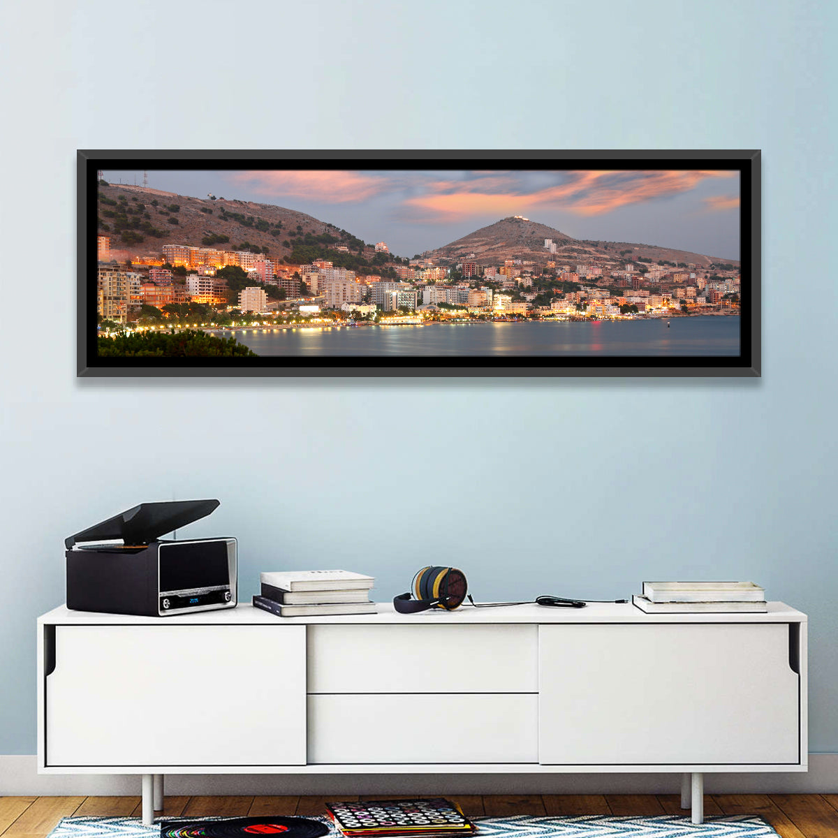 Sarandë Bay at Dusk Wall Art