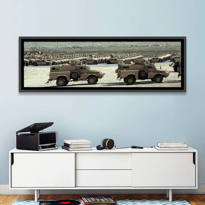 Mrap Vehicles in Desert Landscape Wall Art