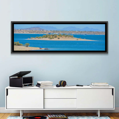 Lake Pleasant Shoreline with Boat Wall Art