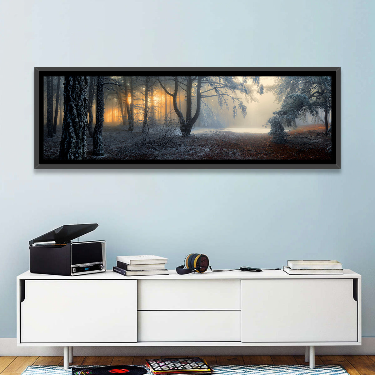 Frosted Forest Morning Light Wall Art
