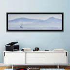 Sailboat and Misty Mountains Wall Art