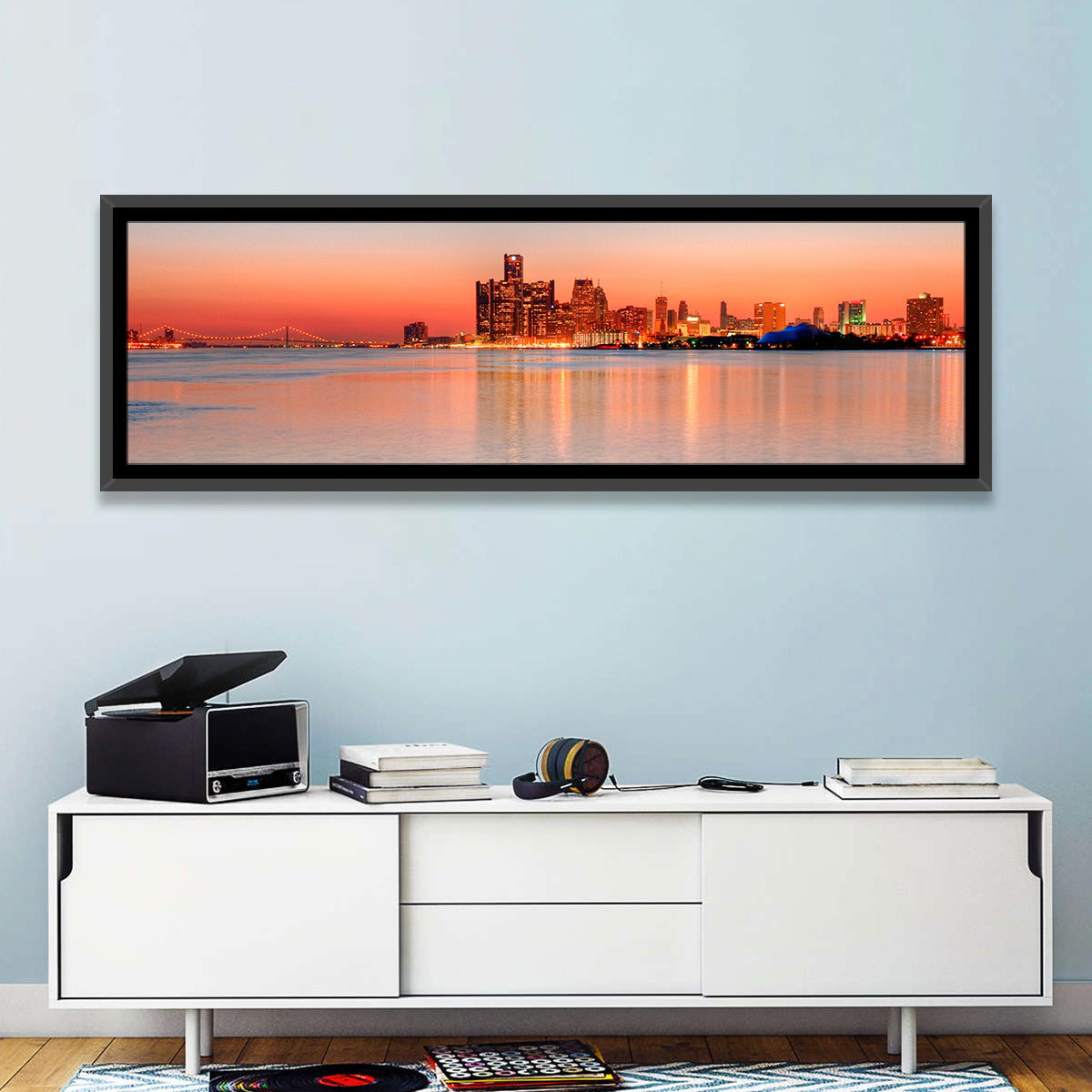 Detroit Golden Hour Skyline Wall Art