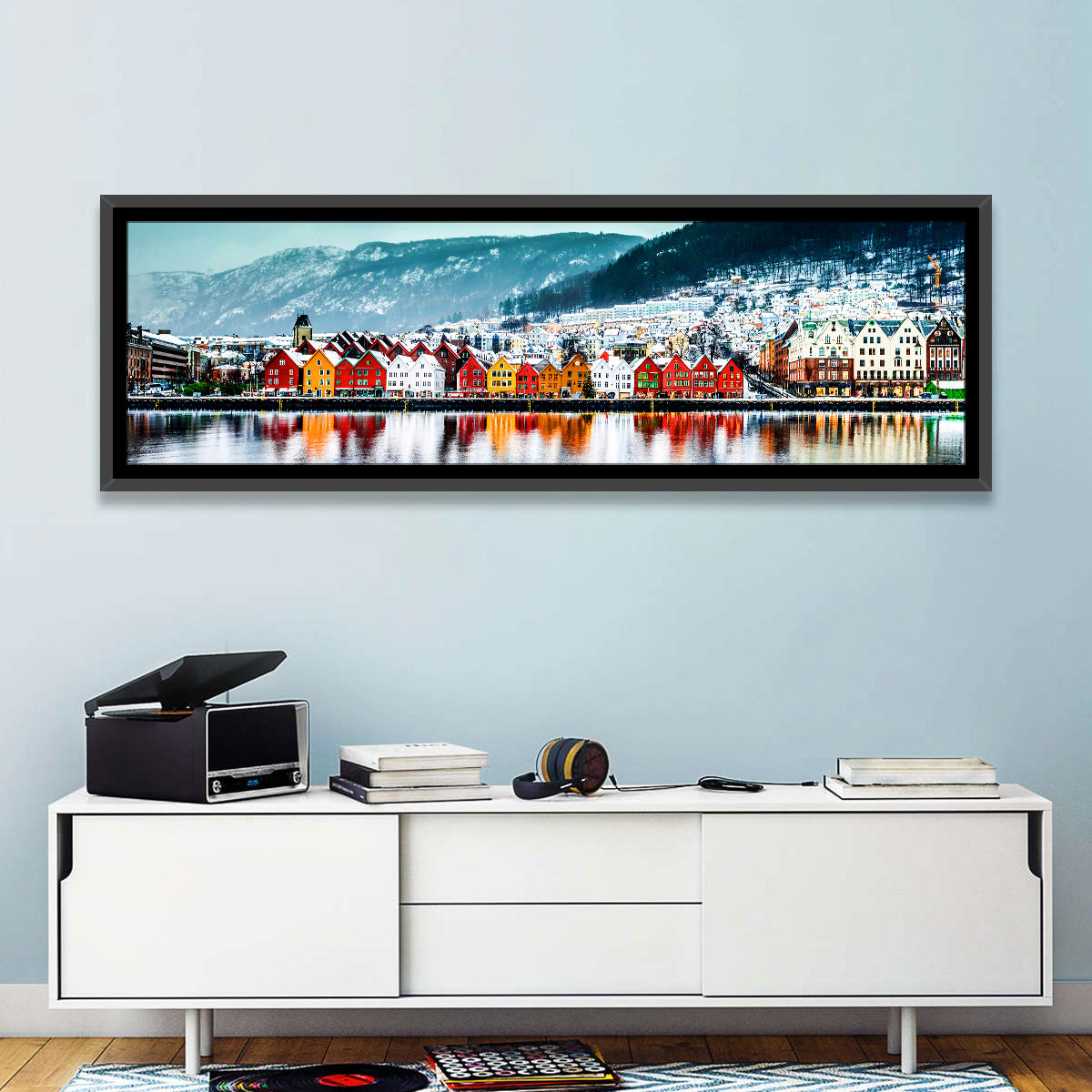 Bryggen Waterfront, Bergen Wall Art