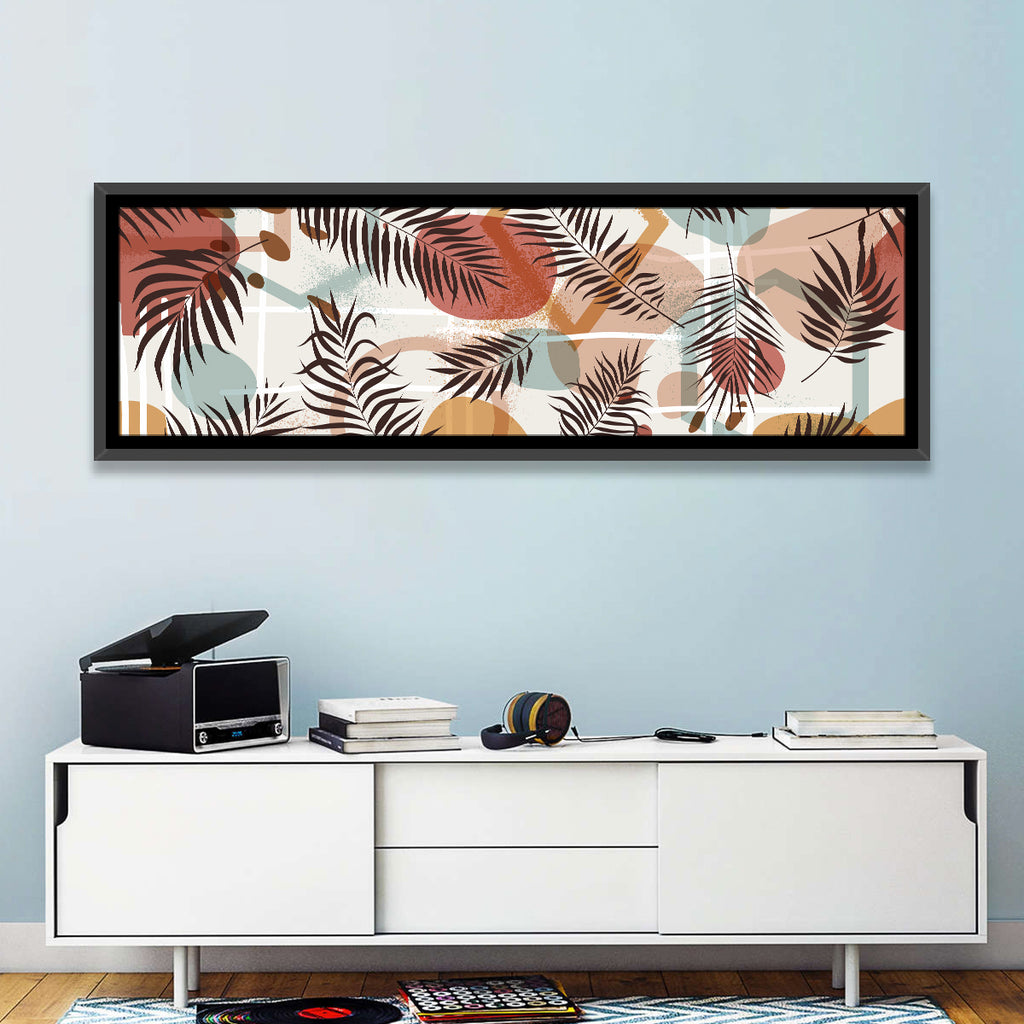 Geometric Tropical Leaves Wall Art