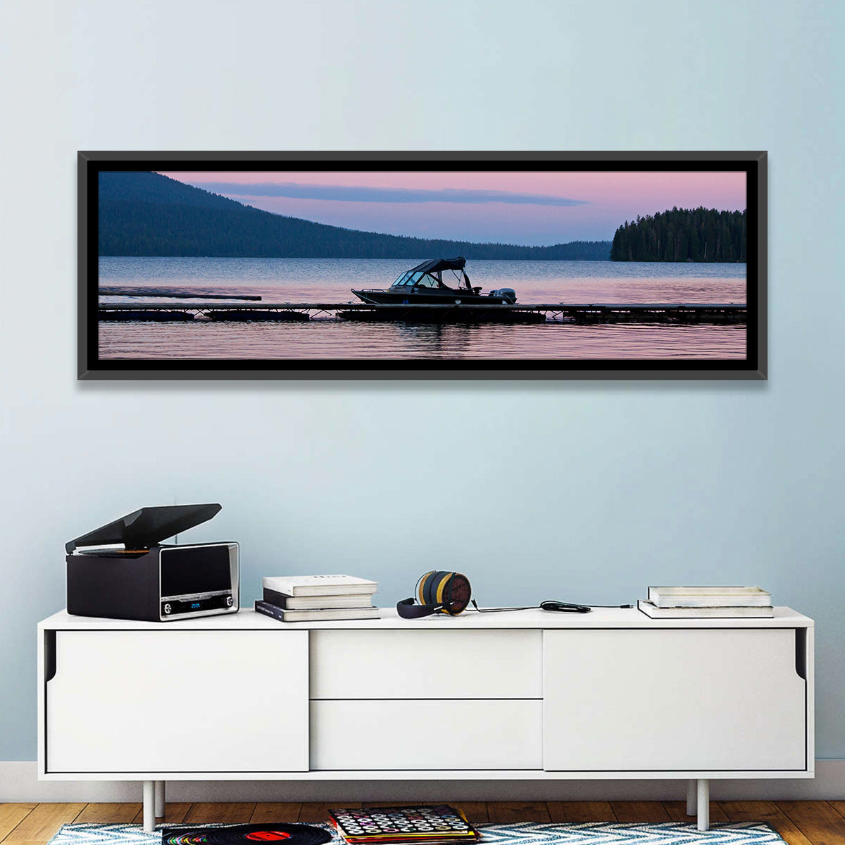 Odell Lake Dock at Twilight Wall Art