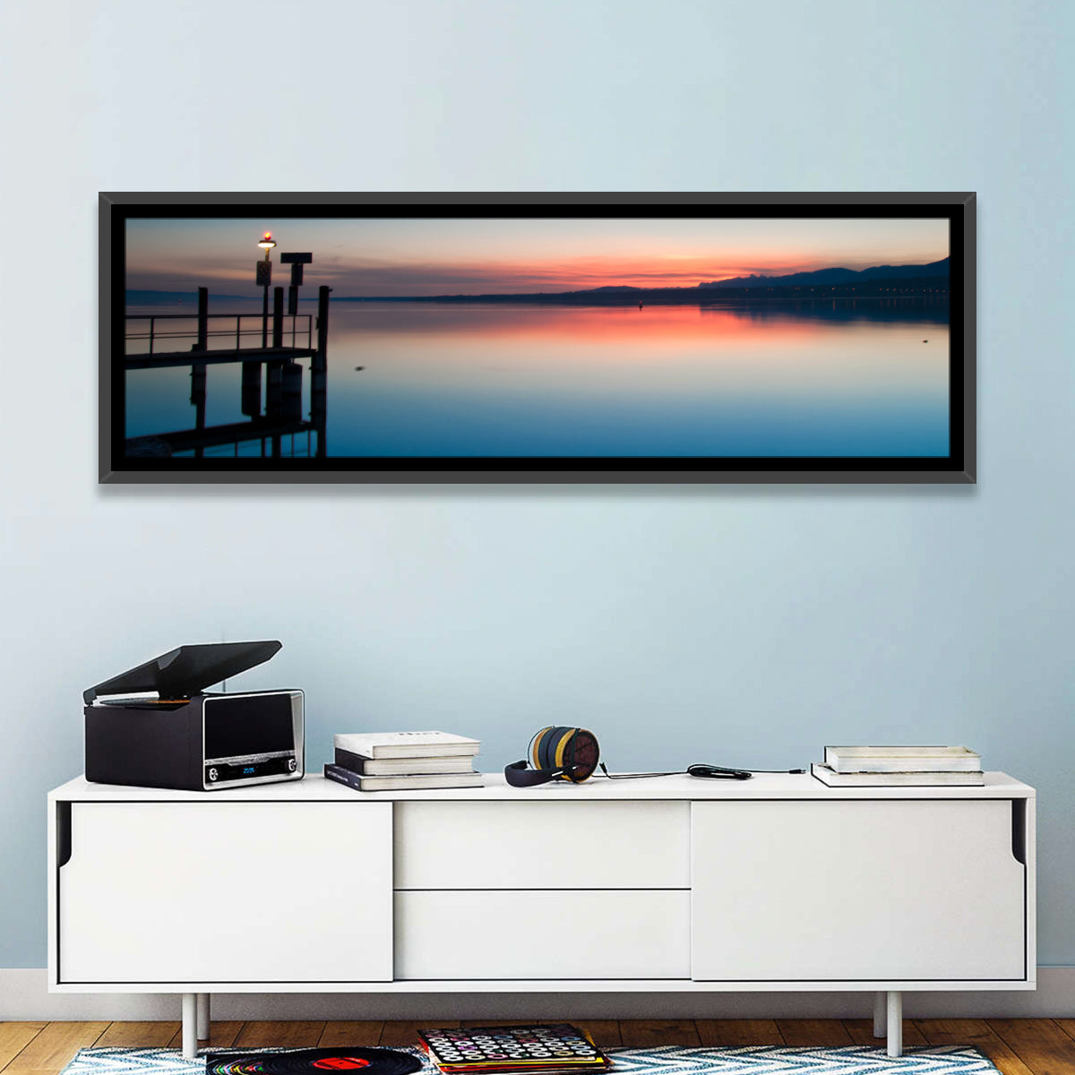 Lake Geneva Sunrise Pier Wall Art