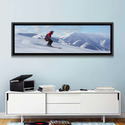 Skier on Snowy Mountain Slope Wall Art