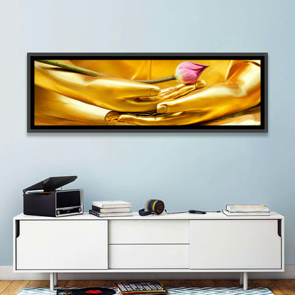 Buddha Hands with Lotus Wall Art