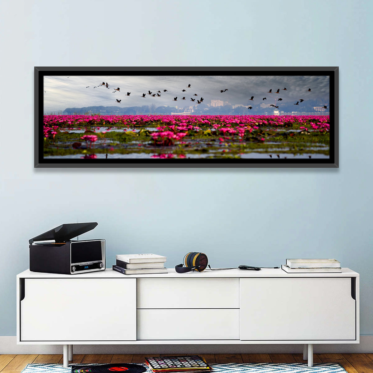 Red Lotus Lake Wall Art