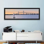 Newport Bridge at Sunset Wall Art