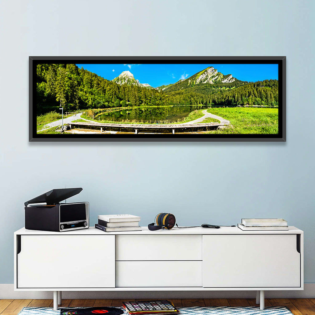 Seealpsee Footbridge Alpine Lake Wall Art