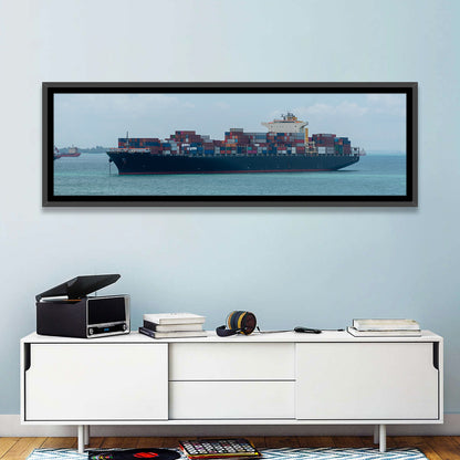 Harbor Container Ship at Sea Wall Art