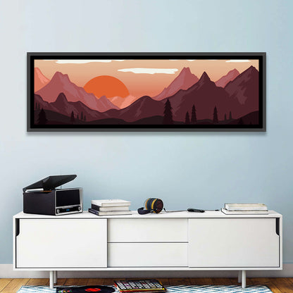 Mars Sunset Over Mountains Wall Art