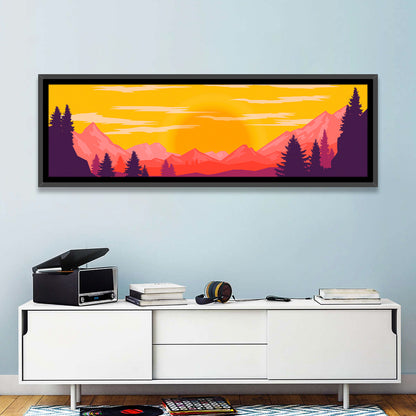 Crimson Peaks at Sunset Wall Art