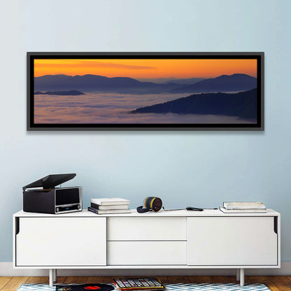 Cloud Sea Over Mountains at Golden Dawn Wall Art