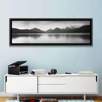 Lake Mcdonald Monochrome Reflection Wall Art
