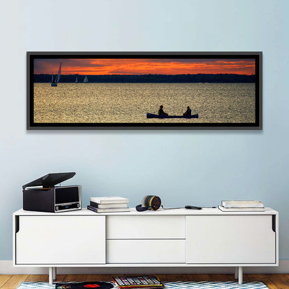 Ottawa River Sunset Canoe Wall Art
