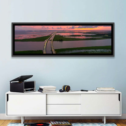 Mobile Bay Causeway at Dusk Wall Art