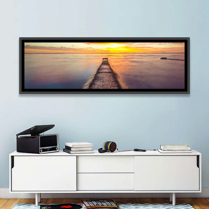 Stone Pier to Glowing Horizon Wall Art