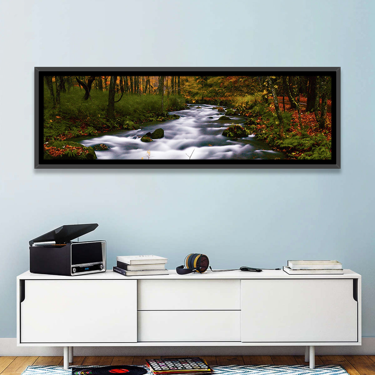 Autumn Forest Stream Wall Art