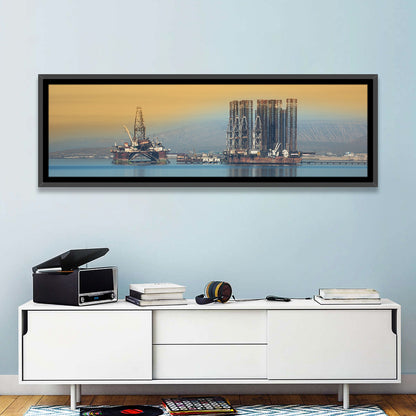 Baku Oil Rigs at Dusk Wall Art