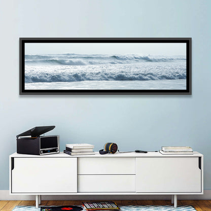 Misty Horizon Ocean Waves Wall Art