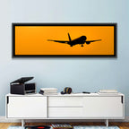 Golden Hour Airliner Silhouette Wall Art