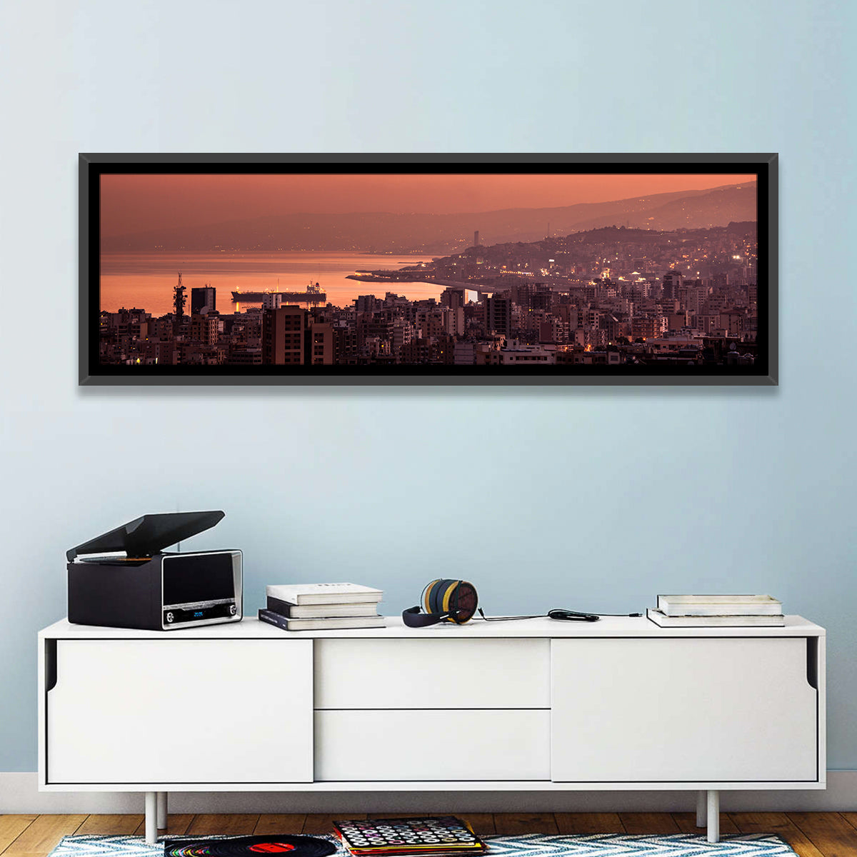Beirut Sunset Skyline Wall Art
