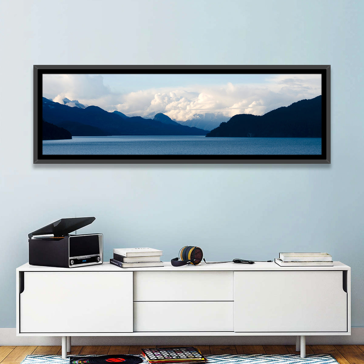 Harrison Lake Morning Clouds Wall Art