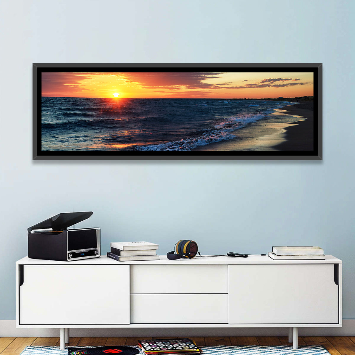 Lake Balkhash Golden Dusk Wall Art