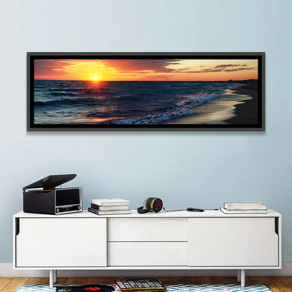 Lake Balkhash Golden Dusk Wall Art