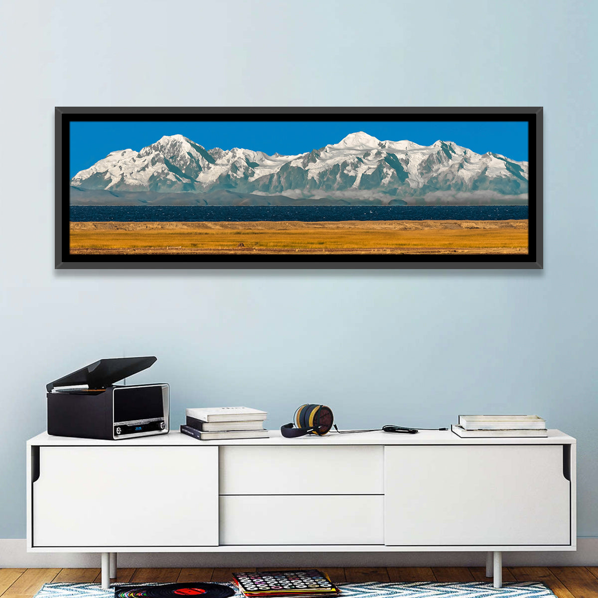 Snow-capped Peaks Over Lake Titicaca Wall Art