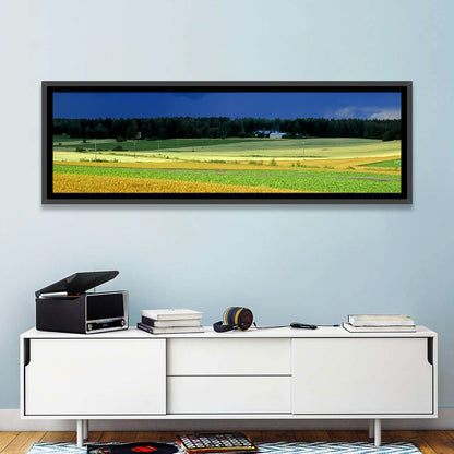 Cornfields Under Stormy Sky Wall Art