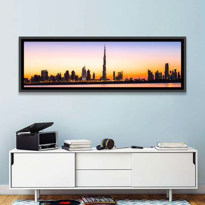 Dubai Skyline at Dusk Wall Art