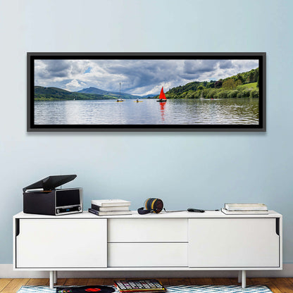 Bala Lake Sailboat Reflection Wall Art