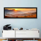 Foggy Mountain Village Wall Art