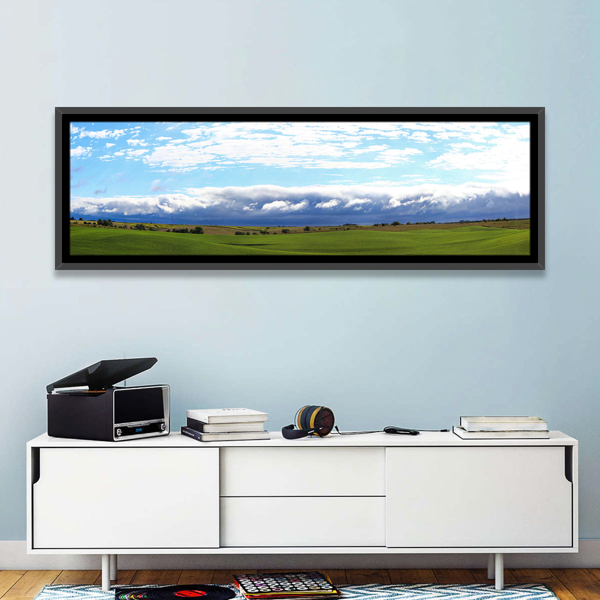 Storm Clouds Over Iowa Fields Wall Art