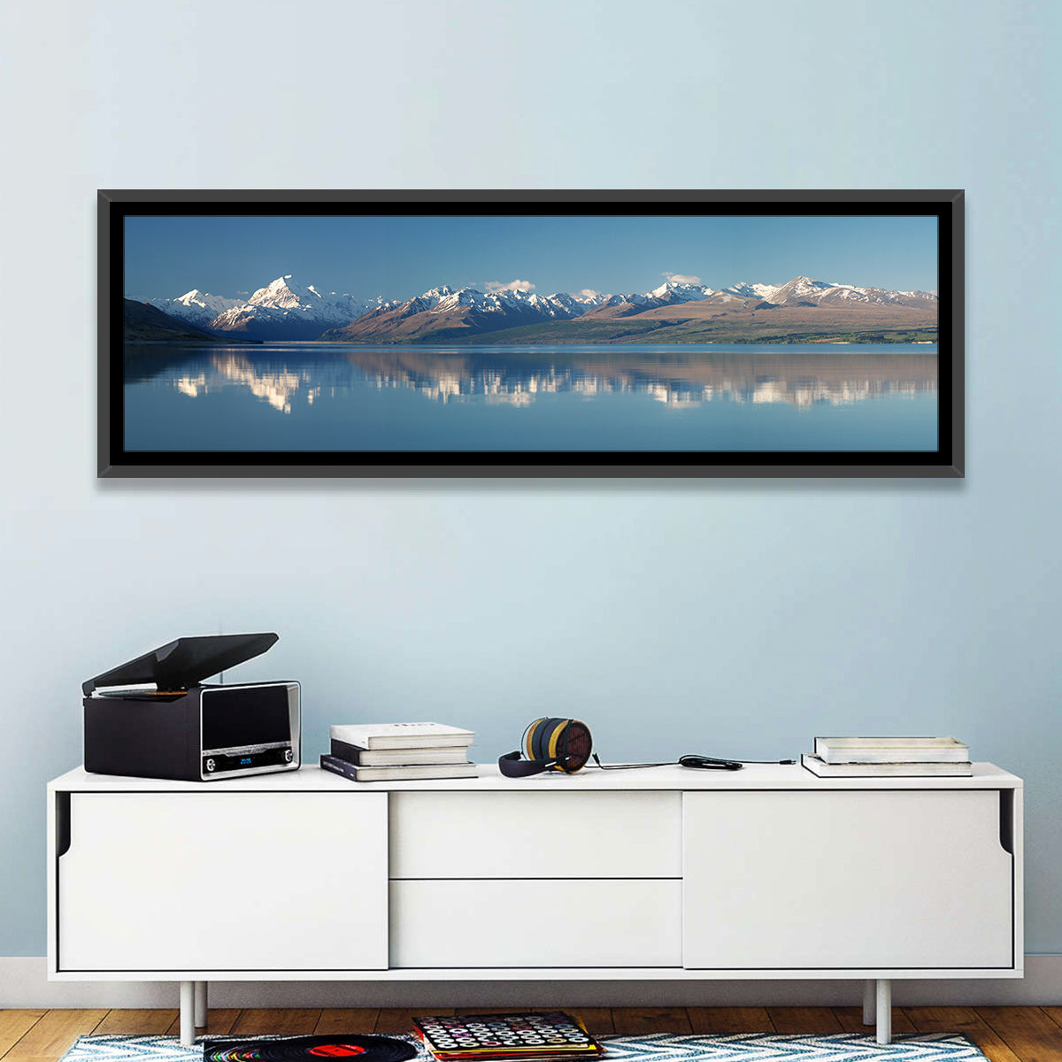 Mount Cook Reflection Over Lake Pukaki Wall Art