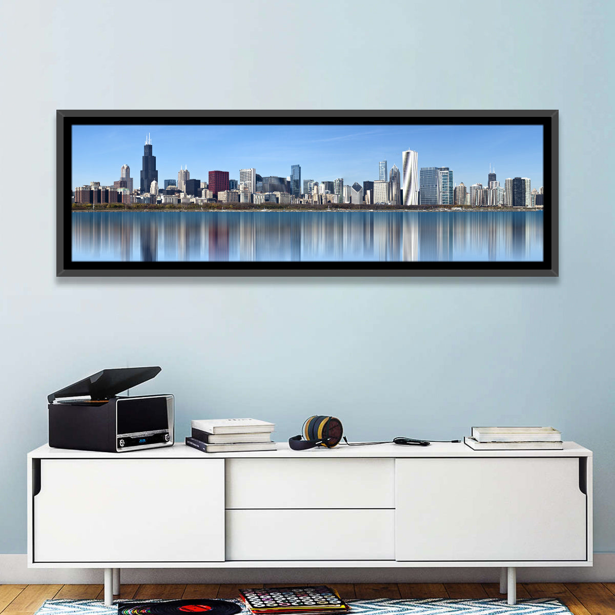 Chicago Skyline Reflection Wall Art