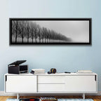 Misty Row of Bare Trees Wall Art