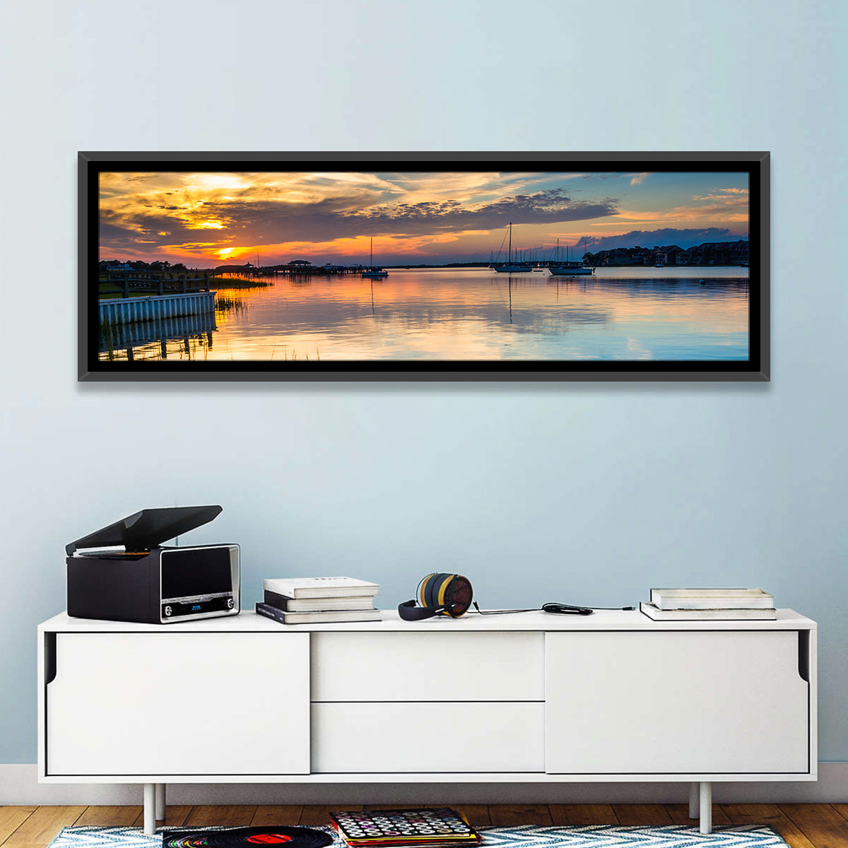 Folly River Sunset Reflection Wall Art