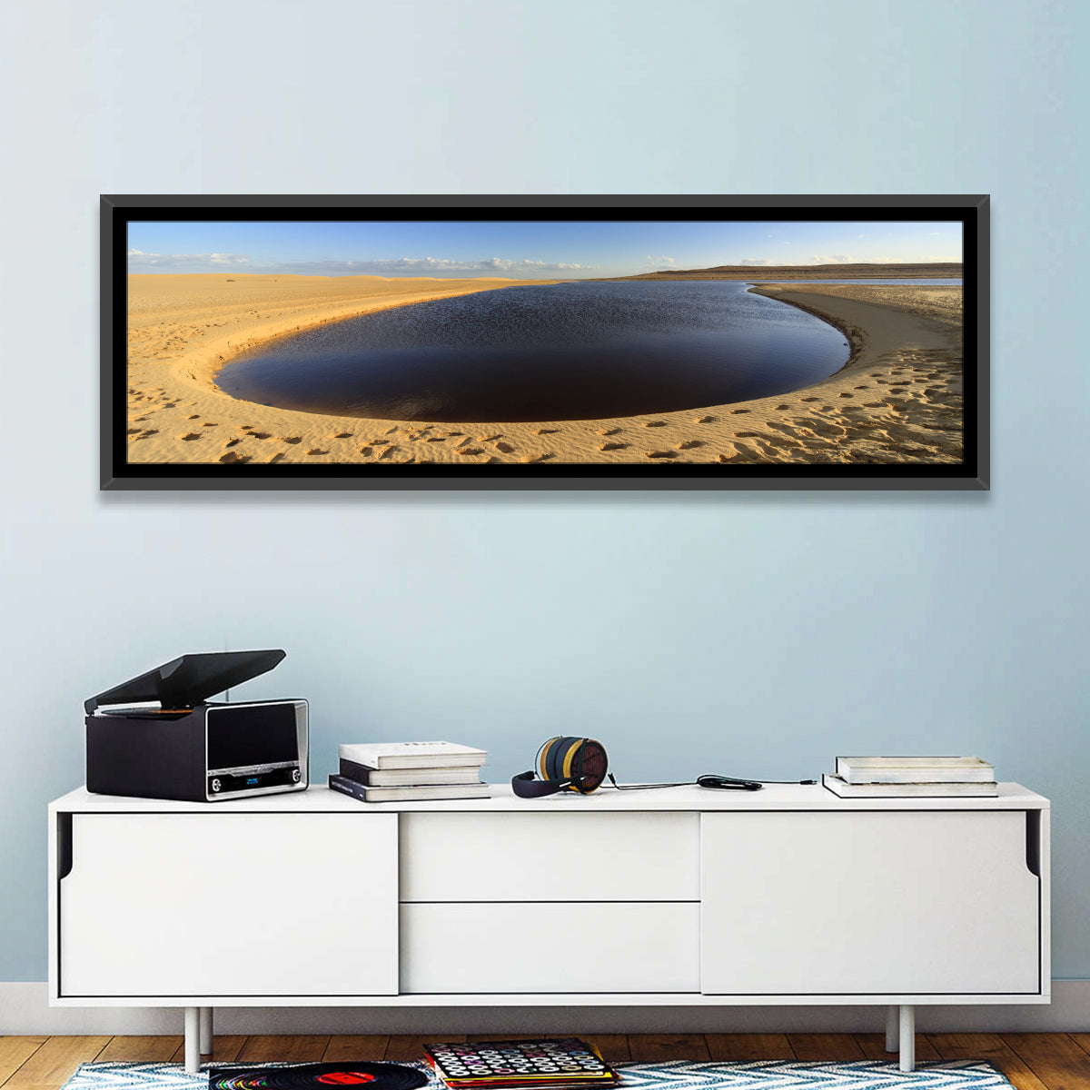 Fayoum Lake Footprints Wall Art
